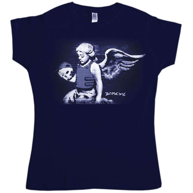 Banksy Cherub Womens Fitted T-Shirt 8Ball